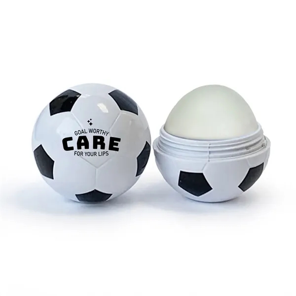 Soccer ball-shaped container filled with SPF15 lip moisturizer.... from ASI 61966 HPG / Mixie