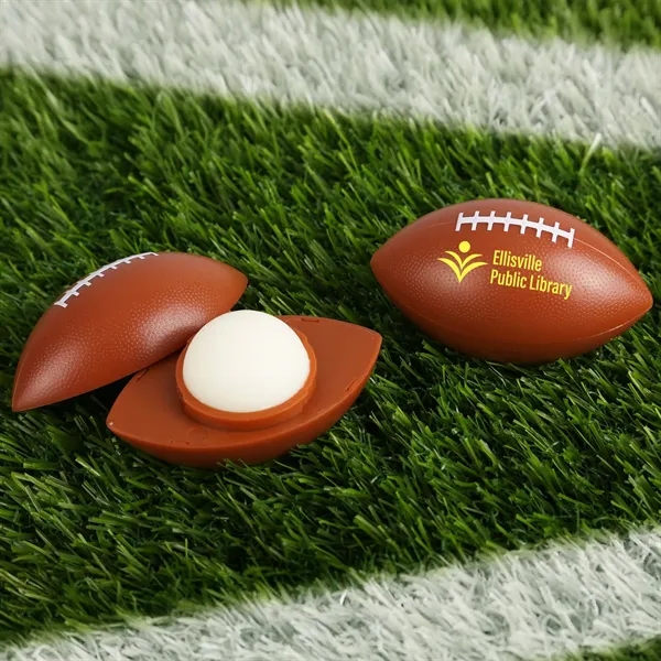 Football-shaped container filled with SPF15 lip moisturizer.... from ASI 61966 HPG / Mixie
