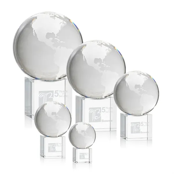 Optical crystal globe award on a cube.... from ASI 84592 St Regis Group / St Regis