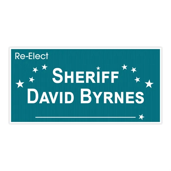 Yard sign white color in corrugated plastic, 1 color imprint on... from ASI 93520 Ventura Inc