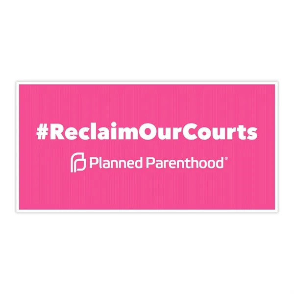 Yard sign white color in corrugated plastic, 1 color imprint same... from ASI 93520 Ventura Inc