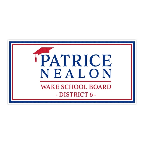 Yard sign white color in corrugated plastic, 2 color imprint on... from ASI 93520 Ventura Inc