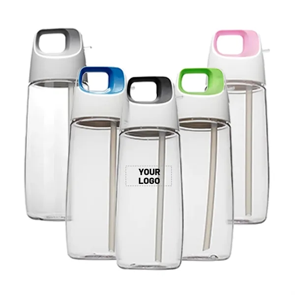 Clear body bottle with a 27 oz. capacity and a straw... from ASI 37218 Athena Promo (tm)