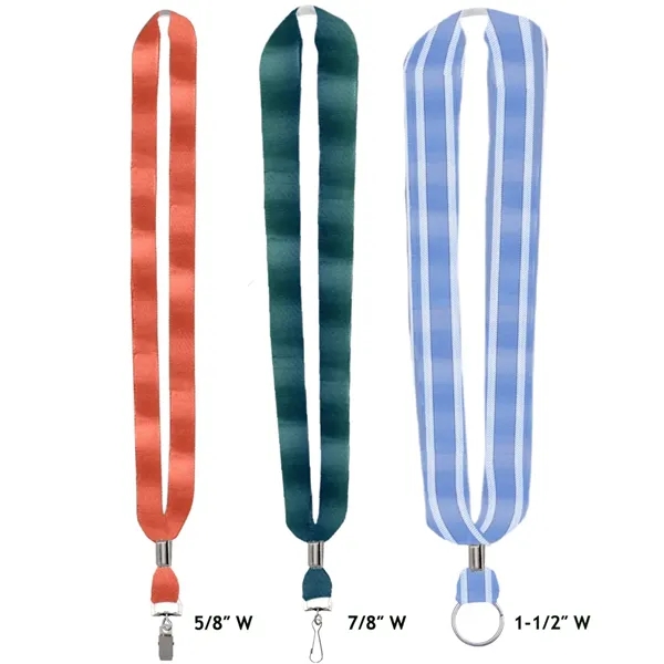 Made in the USA Ribbon Material Lanyards offer multiple widths and... from ASI 31517 Admart Products / Admart Line