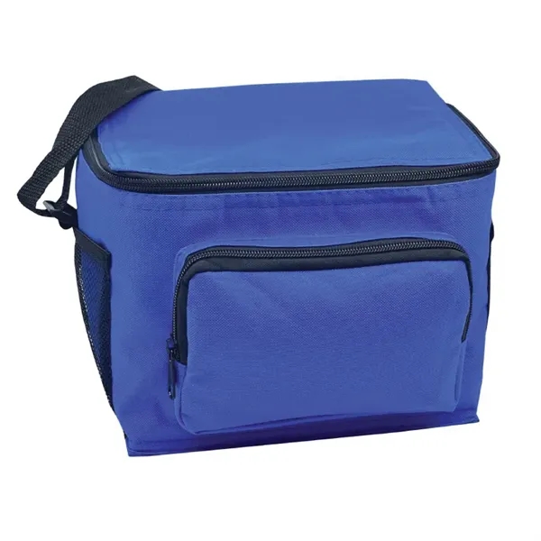 600 denier polyester six-pack cooler with front zippered pocket and side... from ASI 57655 STOPNGO Line