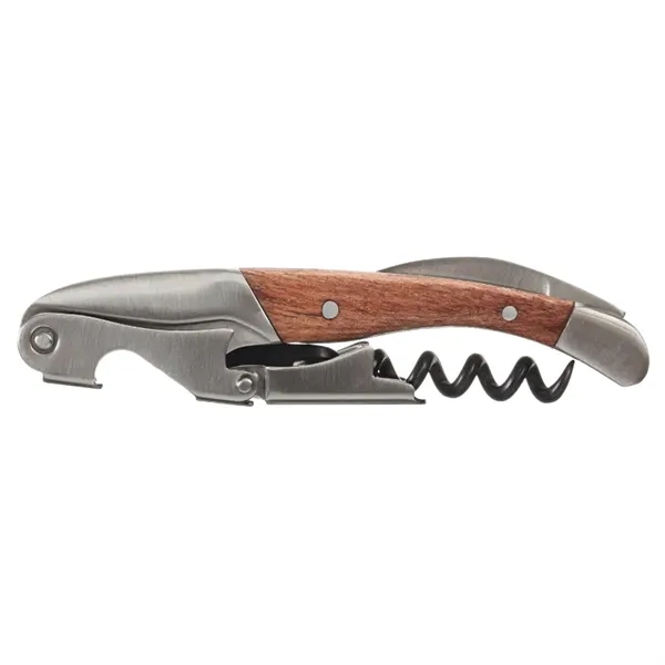 Waiter's corkscrew made of premium mahogany wood with a foil cutter... from ASI 57655 STOPNGO Line