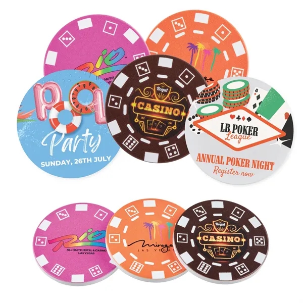Professional poker chips made of durable ceramic composite.... from ASI 57655 STOPNGO Line