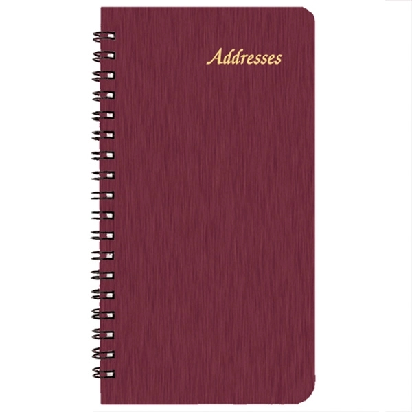 Medium wire-bound address book with shimmer cover.... from ASI 76575 Payne Publishers Inc / Payne Publishers
