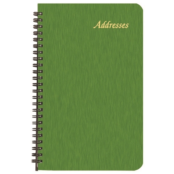 Large wire-bound address book with shimmer cover.... from ASI 76575 Payne Publishers Inc / Payne Publishers
