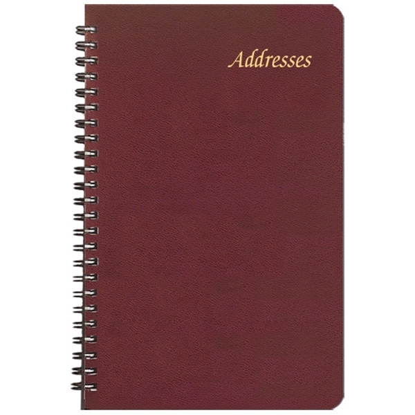 Large wire-bound address book with leatherette cover.... from ASI 76575 Payne Publishers Inc / Payne Publishers