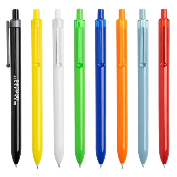 Plunger action gel ink pen made with recycled ABS.... from ASI 61125 Hit Promotional Products / Hit®
