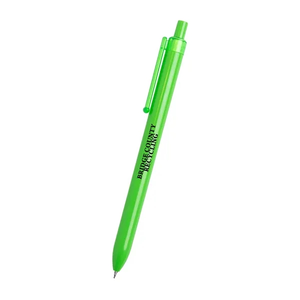 Plunger action gel ink pen made with recycled ABS.... from ASI 61125 Hit Promotional Products / Hit®