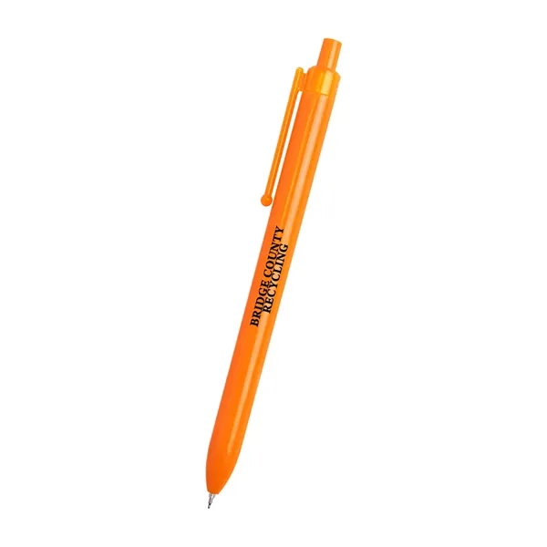 Plunger action gel ink pen made with recycled ABS.... from ASI 61125 Hit Promotional Products / Hit®
