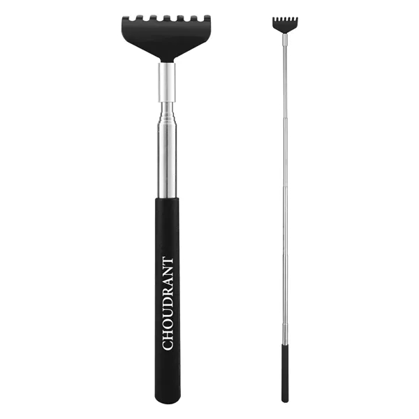 Stainless steel back scratcher with extendable design and PVC handle.... from ASI 61125 Hit Promotional Products / Hit®