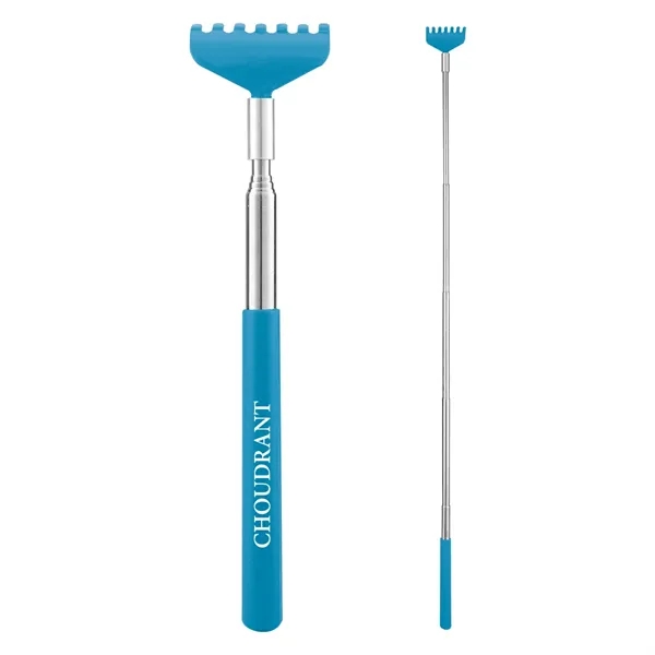 Stainless steel back scratcher with extendable design and PVC handle.... from ASI 61125 Hit Promotional Products / Hit®
