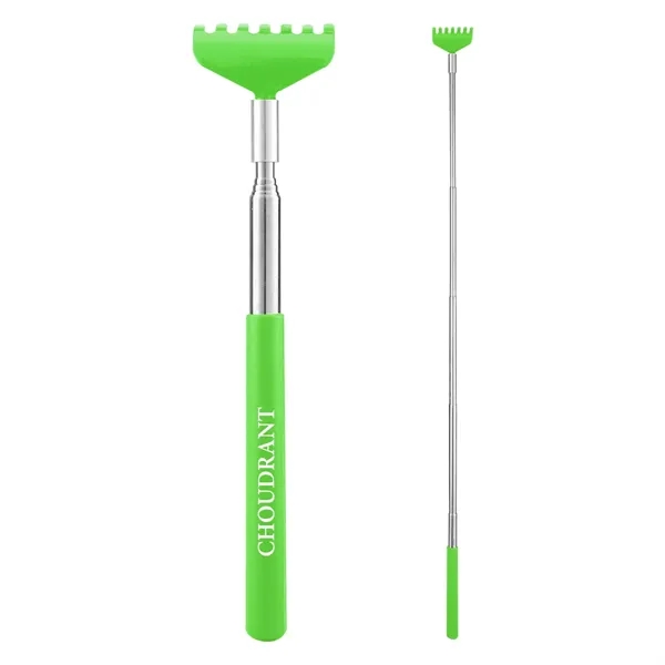 Stainless steel back scratcher with extendable design and PVC handle.... from ASI 61125 Hit Promotional Products / Hit®