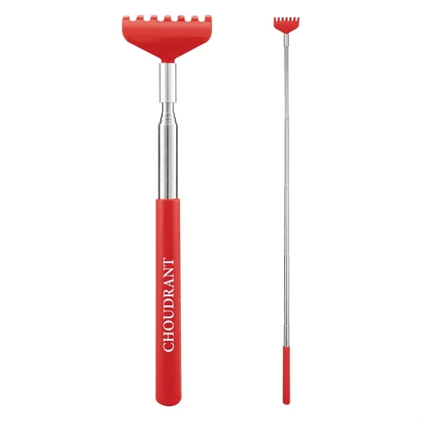 Stainless steel back scratcher with extendable design and PVC handle.... from ASI 61125 Hit Promotional Products / Hit®