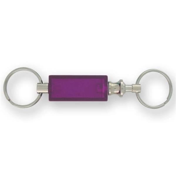 Rectangular design, plastic with metal construction, pull apart key tag.... from ASI 93520 Ventura Inc