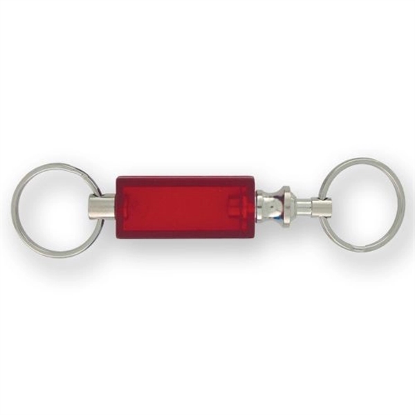 Rectangular design, plastic with metal construction, pull apart key tag.... from ASI 93520 Ventura Inc