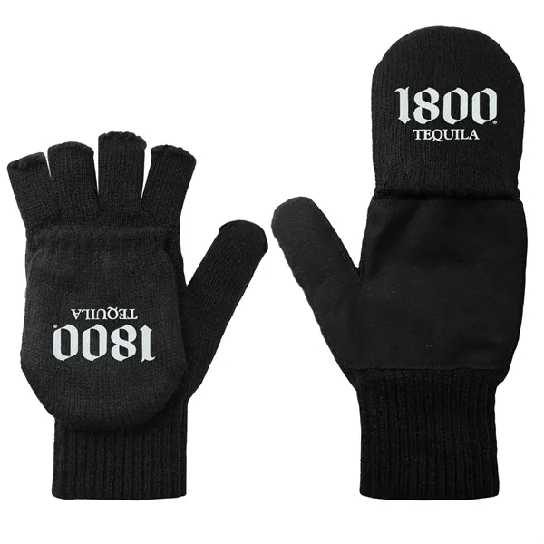 Acrylic/Wool blend glove/mitten combo with polyester lining, micro fiber synthetic leather... from ASI 90160 Suntex Industries