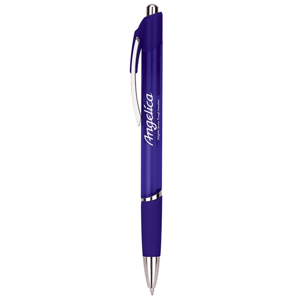 Slim Aruba ballpoint pen available in several translucent colors with shiny... from ASI 88060 Snugz/USA Inc / Sweda®