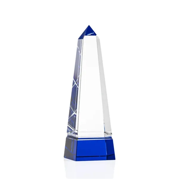 The illustrious Groove Obelisk Award features an elegant Blue Optical Crystal... from ASI 84592 St Regis Group / St Regis