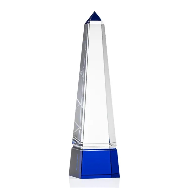 The illustrious Groove Obelisk Award features an elegant Blue Optical Crystal... from ASI 84592 St Regis Group / St Regis
