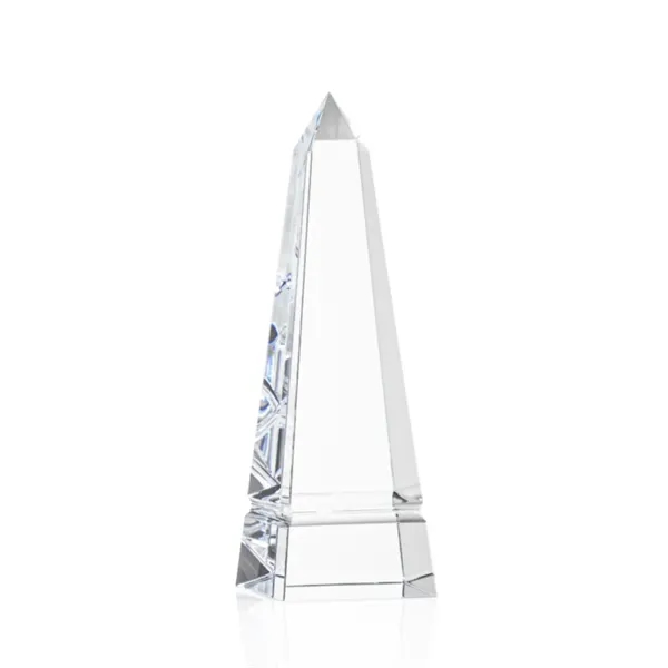 Optical clear grooved obelisk crystal award.... from ASI 84592 St Regis Group / St Regis