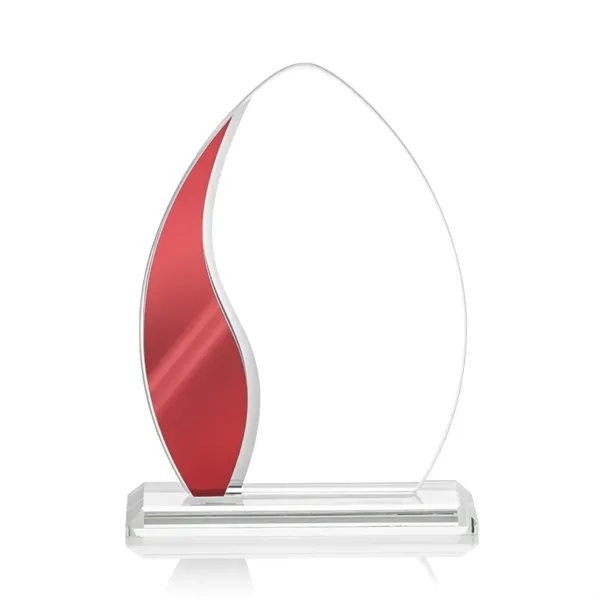 The Sherborne Starfire Crystal VividPrint™ Award features an elegant Red Metallic... from ASI 84592 St Regis Group / St Regis