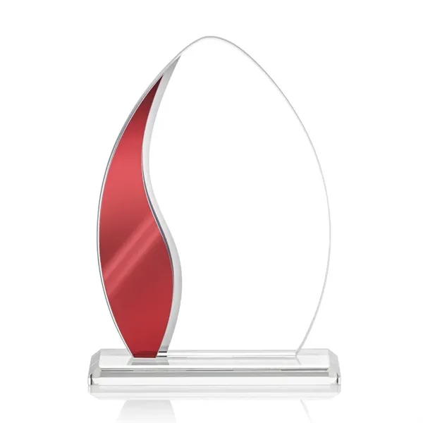 The Sherborne Starfire Crystal VividPrint™ Award features an elegant Red Metallic... from ASI 84592 St Regis Group / St Regis