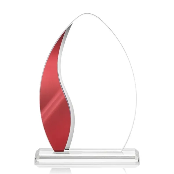 The Sherborne Starfire Crystal VividPrint™ Award features an elegant Red Metallic... from ASI 84592 St Regis Group / St Regis