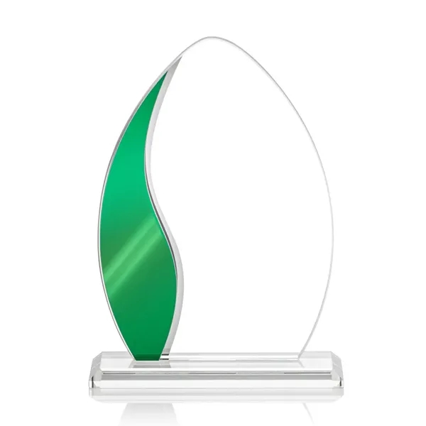 The Sherborne Starfire Crystal VividPrint™ Award features an elegant Green Metallic... from ASI 84592 St Regis Group / St Regis