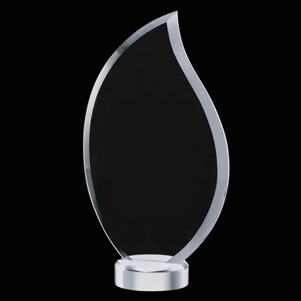 Jade 2-inch thick flame shape award on a brushed aluminum base.... from ASI 84592 St Regis Group / St Regis