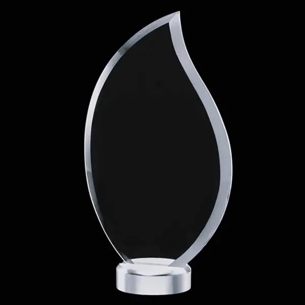 Jade 2-inch thick flame shape award on a brushed aluminum base.... from ASI 84592 St Regis Group / St Regis