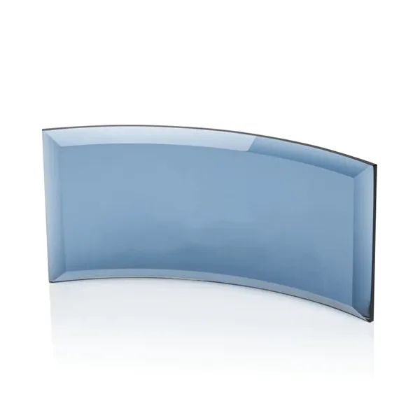 Blue curved self standing award with beveled edges.... from ASI 84592 St Regis Group / St Regis