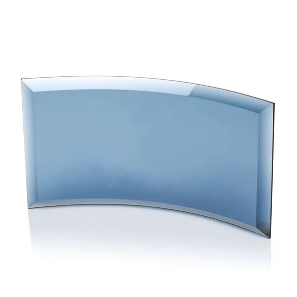Blue curved self standing award with beveled edges.... from ASI 84592 St Regis Group / St Regis