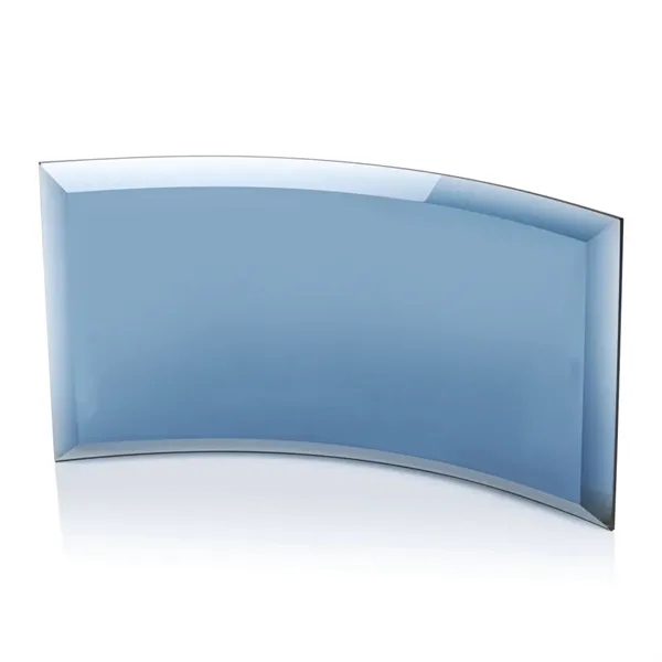 Blue curved self standing award with beveled edges.... from ASI 84592 St Regis Group / St Regis