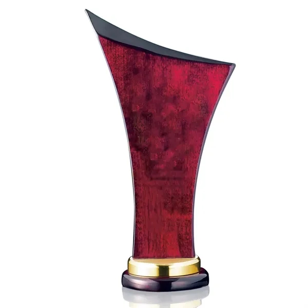 Rosewood piano finish upright award on a brass base.... from ASI 84592 St Regis Group / St Regis