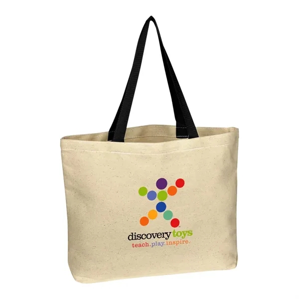 3" x 16" x 12.5" natural cotton canvas tote bag with... from ASI 63549 Jornik Manufacturing Corp