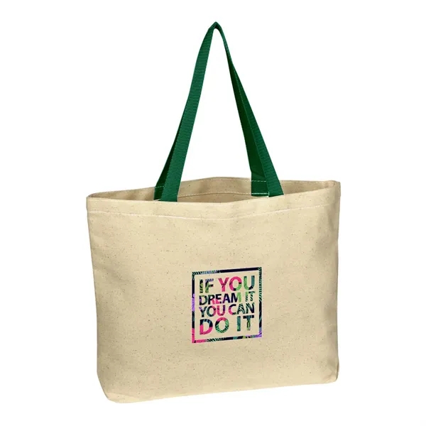 3" x 16" x 12.5" natural cotton canvas tote bag with... from ASI 63549 Jornik Manufacturing Corp