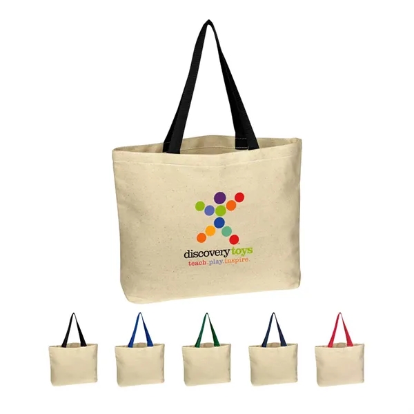 3" x 16" x 12.5" natural cotton canvas tote bag with... from ASI 63549 Jornik Manufacturing Corp