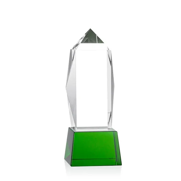 Lustrous optical crystal award with beautifully, beveled peaks and a Green... from ASI 84592 St Regis Group / St Regis