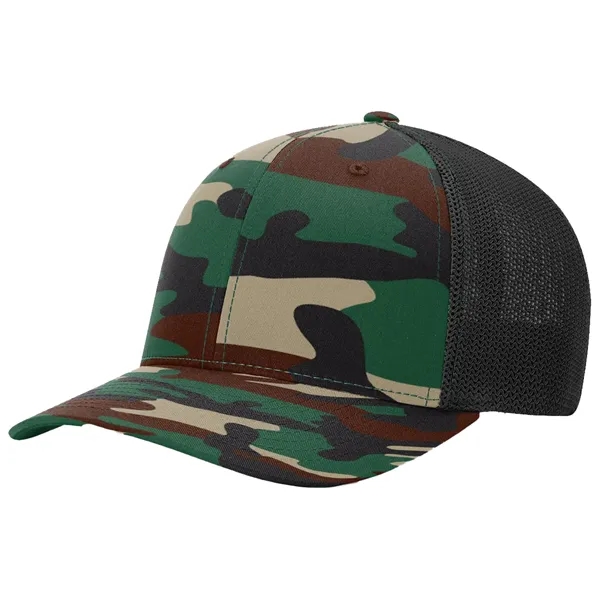 Richardson 110 R-Flex six panel cotton, polyester and spandex trucker hat... from ASI 74601 Calico