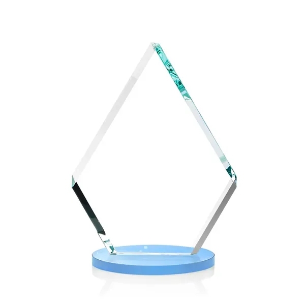 Our double-sided beveled Starfire diamond award is combined with sky blue... from ASI 84592 St Regis Group / St Regis