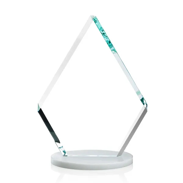 Our extraordinary double-sided beveled Starfire diamond award is combined with white... from ASI 84592 St Regis Group / St Regis