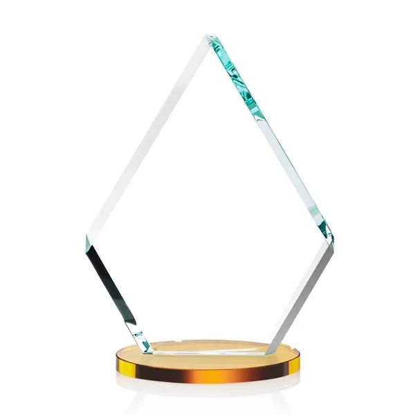 Our extraordinary double-sided beveled Starfire diamond award is combined with amber... from ASI 84592 St Regis Group / St Regis