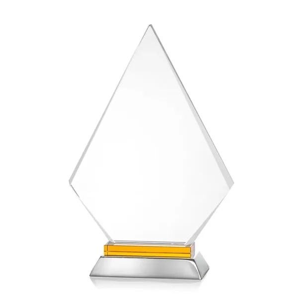 Unique arrow head shaped optical award with amber optical and aluminum... from ASI 84592 St Regis Group / St Regis