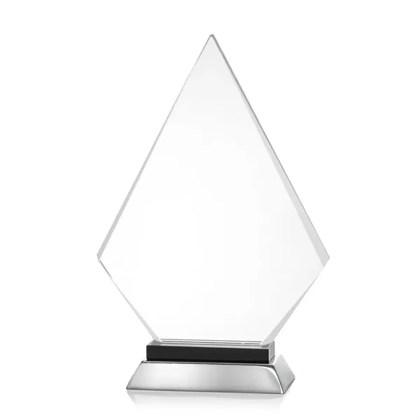 Unique arrow head shaped optical award with black optical and aluminum... from ASI 84592 St Regis Group / St Regis