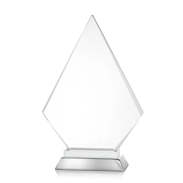 Unique arrow head shaped optical award with white optical and aluminum... from ASI 84592 St Regis Group / St Regis
