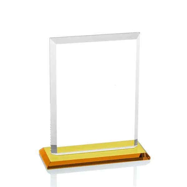 Our extraordinary beveled Starfire rectangle award is combined with amber optical... from ASI 84592 St Regis Group / St Regis
